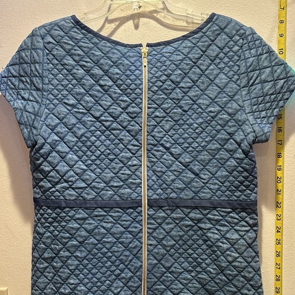 Sara Campbell Blue Quilted Short Sleeve Dress - Picture 3 of 5